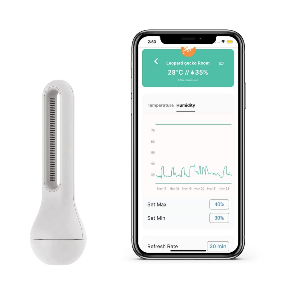 Draadloze Thermometer Hygrometer – Bluetooth/WiFi-Connectiviteit - Smart  Thermo- / Hygrometer– Alarm en Data Logger – Geschikt voor Kassen – Humidors – Kantoren – Terrariums – Reptielenverblijven – Compact – Lange Batterijduur – Hoge Nauwkeurigheid
