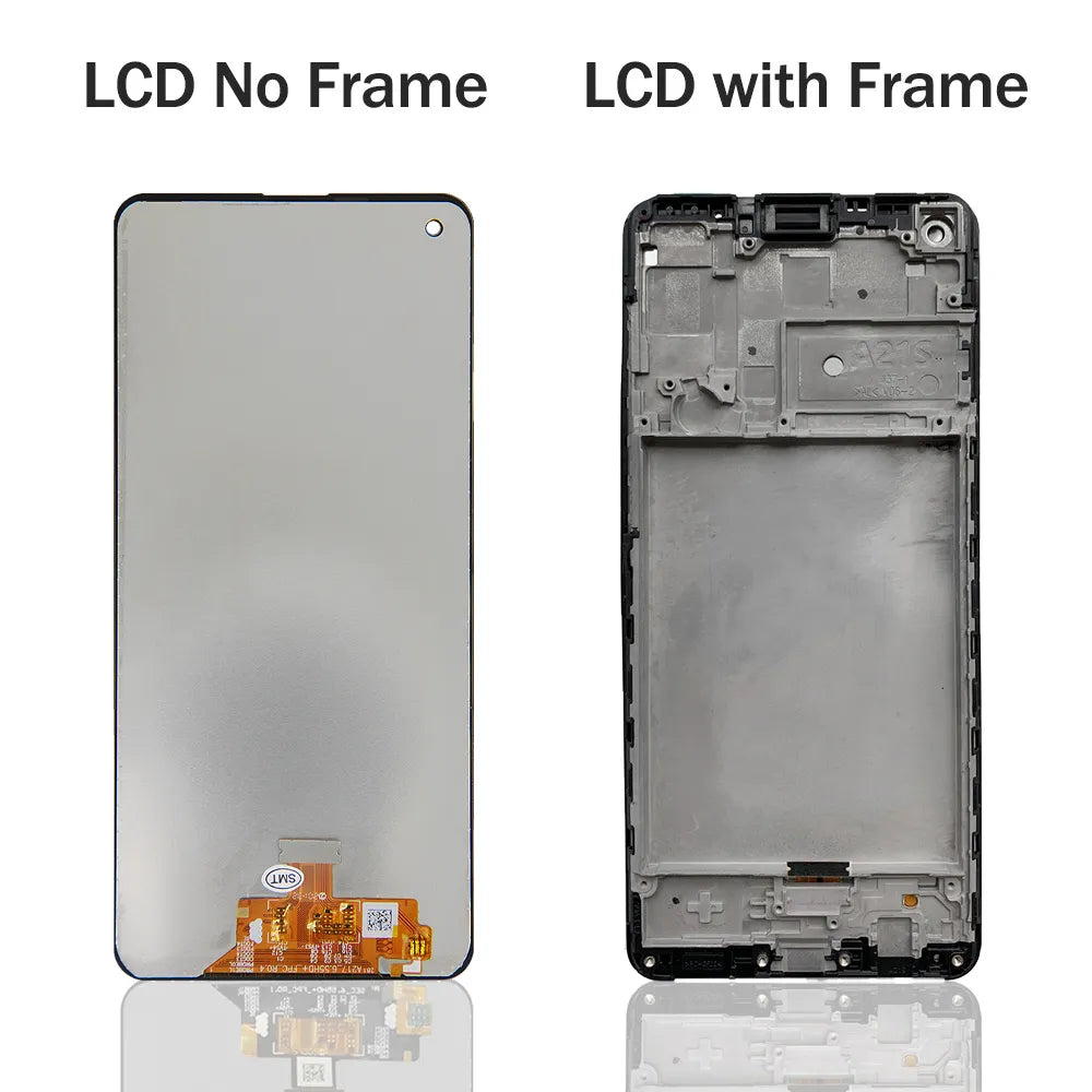 LCD Scherm & Digitizer Vergadering Vervanging - Inclusief Frame - Zwart - Geschikt voor Galaxy A21s (A217F/DS) - Originele Kwaliteit