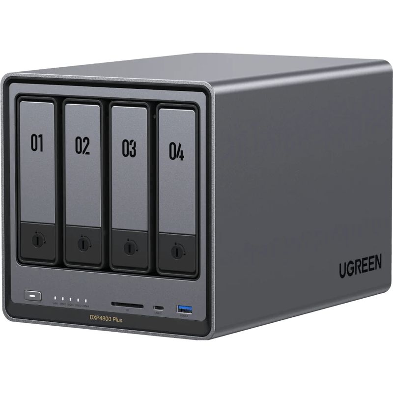 UGREEN NASync DXP4800 Plus NAS server – 4 bay opslag server met Intel Pentium 8GB DDR5 – 10Gbps en 2.5Gbps netwerk – M.2 NVMe ondersteuning – RAID opslag systeem – personal cloud en media server voor thuis en kantoor