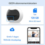 XIAOVV Q2 Beveiligingscamera - Slimme IP Camera - Draadloze WiFi Camera voor Binnen - Beweegdetectie en Nachtzicht - Mini Camera met Groothoeklens - Surveillance Camera - HD Home Security Cam met Appbediening
