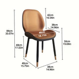 Eetkamerstoel Bruin – Moderne PU Leren Stoel met Metalen Poten – Ergonomische Keukenstoel met Comfortabele Rugleuning – Zachte Zitting met Hoge Dichtheid Schuim – Design Bijzetstoel voor Woonkamer, Keuken, Kantoor of Ontvangstruimte