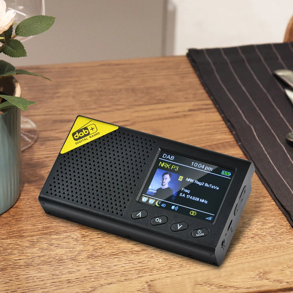 6.1 cm (2.4-inch) LCD Bluetooth 5.0 Digitale Radio Stereo - DAB & FM Ontvanger - Multifunctioneel Audio Broadcasting Speler - Draagbaar voor Thuis & Kantoor