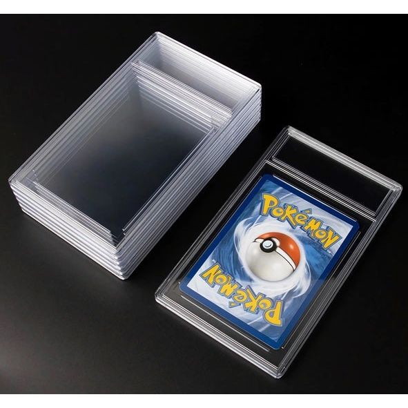 3 Stuks - Krasbestendige Kaarthouder voor Ruilkaarten -  Professionele Verzamelkaarten Beschermer - Acryl Graded Card Slab Sleeves met Labelpositie, Perfect voor YuGiOh, MTG & Sportkaarten Opslag en Display -Ideaal voor Verschillende Kaartformaten
