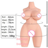 Realistische Silicone Sekspop Half-Body 16kg – 3-in-1 Vagina, Anale &amp; Borstfunctie – Hoogwaardig Medisch-Grade Siliconen – Compact, Discreet Verzonden &amp; Niet-Returneerbaar – Real Feel 2023 Collectie