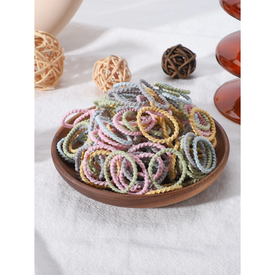 200 Stuks Grootverpakking - Peutermeisjes Elastane Haarbanden in Diverse Kleuren en Zwart – Ideaal voor Dagelijks Gebruik en Speciale Gelegenheden, Flexibel en Comfortabel, Perfect voor Meisjes van 3-14 Jaar, Gemaakt van Hoogwaardig Elastisch Materiaal