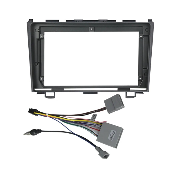 9 Inch 2Din Android Autoradio Stereo Frame Kit voor Honda CR-V 3 (2006-2011) - Inclusief Montageframe, Bedradingsharnas en Antenne Adapter Zwart