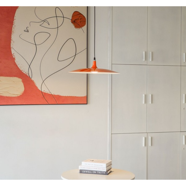 Stijlvolle Oranje LED Hanglamp voor een Moderne Uitstraling in Keuken & Slaapkamer - Energiezuinig met 7W, 35cm Grootte & Instelbare Kleurtemperaturen