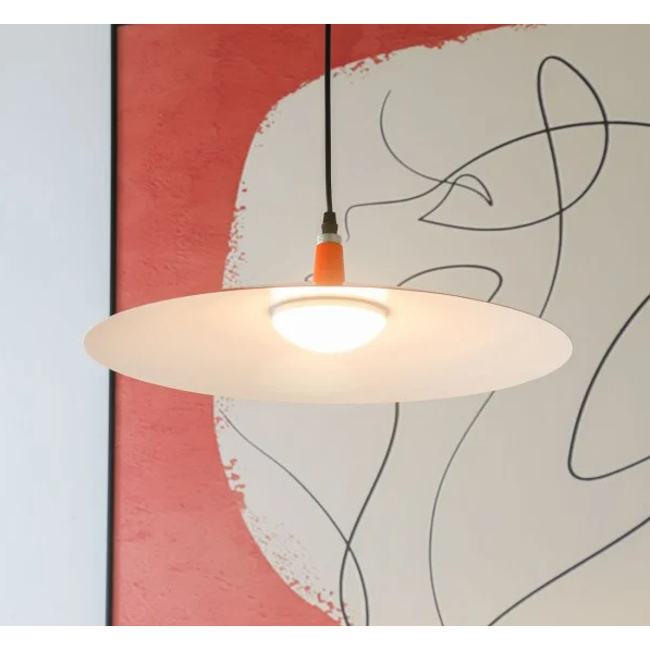Stijlvolle Oranje LED Hanglamp voor een Moderne Uitstraling in Keuken & Slaapkamer - Energiezuinig met 7W, 35cm Grootte & Instelbare Kleurtemperaturen