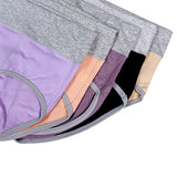 Dames Ondergoed - Katoenen Slips - Taille Hoog - Buik Controle - Comfortabele & Ademende Design - Stretch - Perfecte Pasvorm - 5-Pack - Zwart, Paars, Violet, Beige en Lichtoranje