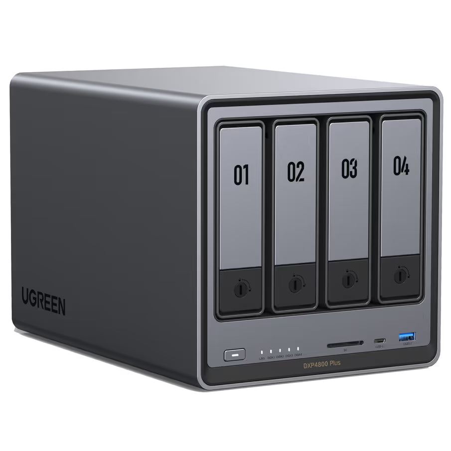UGREEN NASync DXP4800 Plus NAS server – 4 bay opslag server met Intel Pentium 8GB DDR5 – 10Gbps en 2.5Gbps netwerk – M.2 NVMe ondersteuning – RAID opslag systeem – personal cloud en media server voor thuis en kantoor