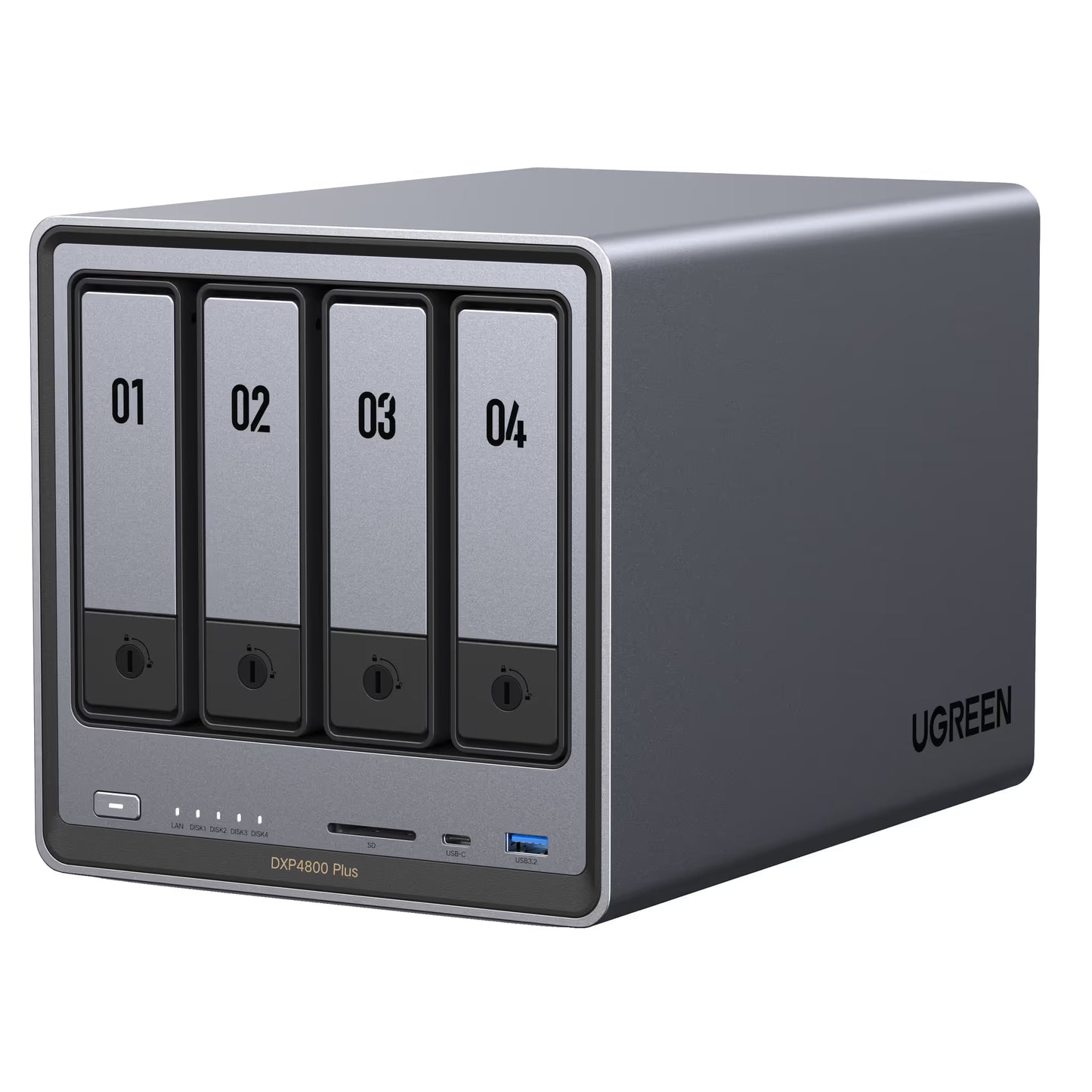 UGREEN NASync DXP4800 Plus NAS server – 4 bay opslag server met Intel Pentium 8GB DDR5 – 10Gbps en 2.5Gbps netwerk – M.2 NVMe ondersteuning – RAID opslag systeem – personal cloud en media server voor thuis en kantoor