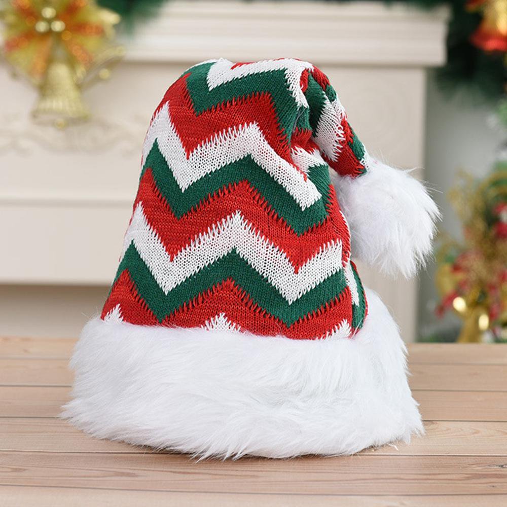 2 Stuks - Stijlvolle Gebreide Kerstmutsen voor Volwassenen - Creëer een Warme Kerstsfeer - 2 stuks kerstmutsen - Rood met strepen, Rood-Groen met strepen