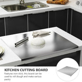 RVS Snijplank 50x50cm – 1.5mm Dikte – Roestvrijstalen Hakplank – Antislip & Geluiddempend – Hygiënisch RVS Snijblad Voor Vlees Groenten Fruit Kaas Pizza – Eenvoudig Schoon Te Maken – Keukenwerkblad 304 Roestvrij Staal