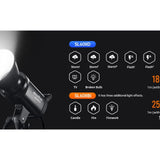 2 Delig - Godox SL60IIBI Bi-Color LED Studiolampen Set - 2800K-6500K - Professionele Video- en Fotografieverlichting - Bowens Mount - Incl. 2x Softbox 60x90 cm met Raster, 2x Lichtstatief en Draagtassen - SL60IIBI KIT2