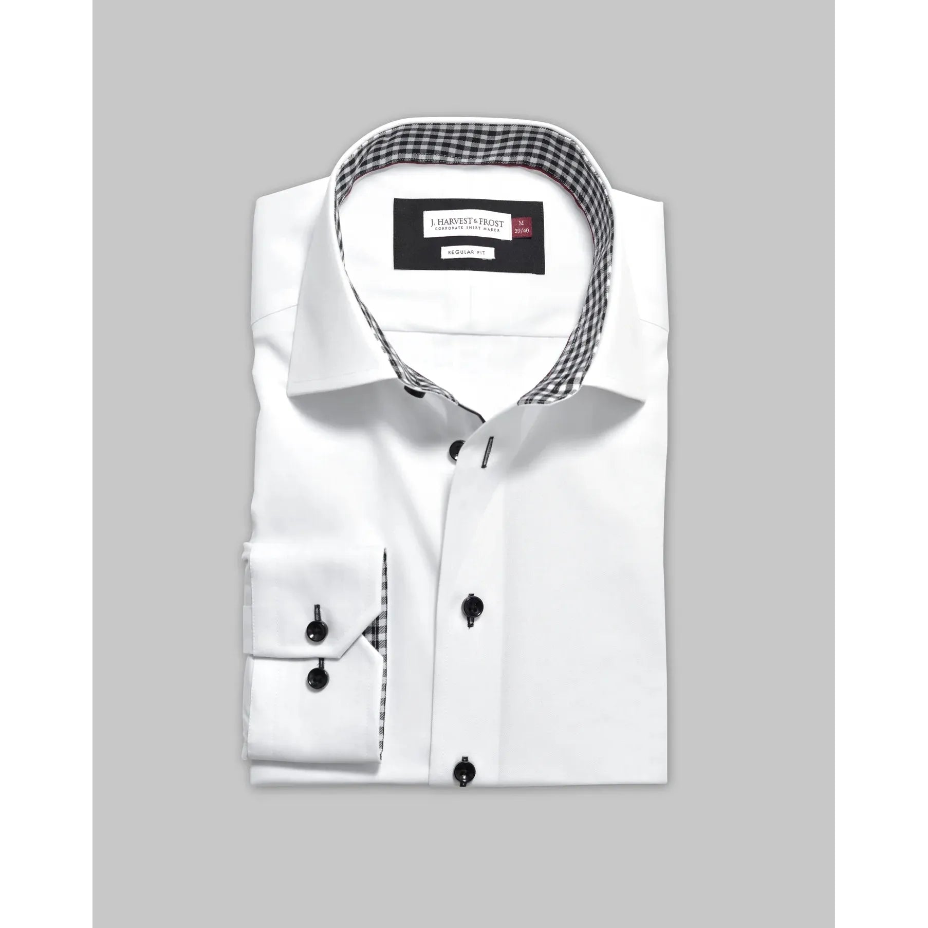 J.Harvest & Frost - Red Bow 20 - Non-Iron Modern Zakelijk Overhemd met Klassieke Toets