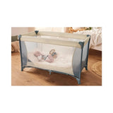 Opvouwbaar Reisbedje - Campingbedje - Inklapbaar Babybed - Reis Wieg - Draagbaar Kinderbed - Opklapbaar Logeerbed - Mesh Zijpanelen - Stalen Frame - Textiel Bodem - Schuim Matras - Transporttas - Compact Vouwsysteem - Ligvlak 120x60 cm - 7.5 kg