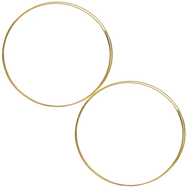 Metalen Bloemen Hoepels Goud - DIY Decoratie en Ambachtelijke Ringen voor Bruiloft en Muurhangers - Set van 5 - 50 cm