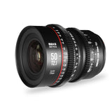 Meike Prime 50mm T2.1 Cine Lens - Ontworpen voor Super 35 Frame Cinema Camera's - Compatibel met BMPCC 6K - Uitstekende Beeldkwaliteit en Bokeh - Duurzaam en Betrouwbaar voor Professioneel Gebruik - Handmatige Focus voor Precieze Controle