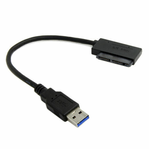 USB 3.0 naar Micro SATA 7+9 16 Pin 1.8" Adapterkabel - 90 Graden Haaks - SSD Harde Schijf Converter - 10cm