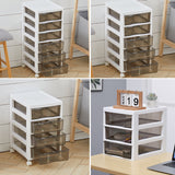 Modulaire Kunststof Ladekast met 6 Lades – Witte Opbergkast met Wieltjes – Vrij Configureerbare Stapelbare Organizer van PET & PP – Multifunctionele Ladebox voor Make-up, Slaapkamer, Kantoor of Badkamer – Grote Capaciteit en Duurzaam Ontwerp