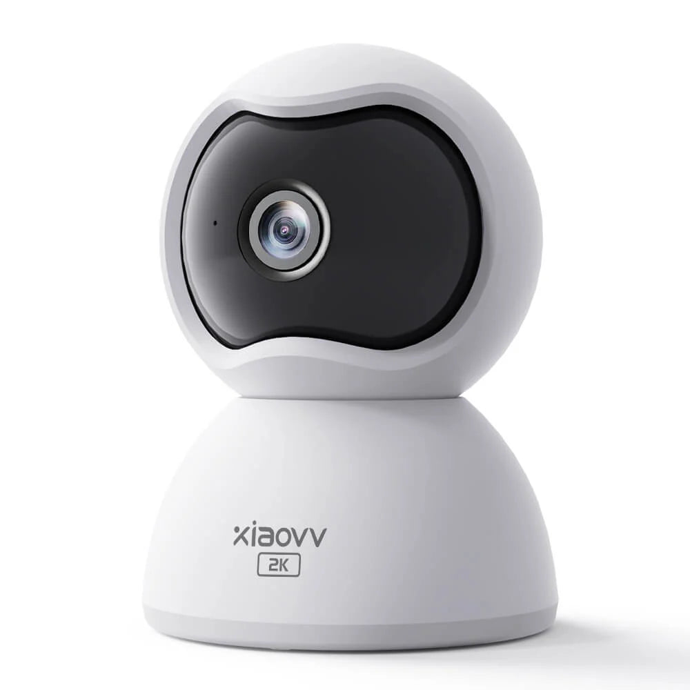 XIAOVV Q2 Beveiligingscamera - Slimme IP Camera - Draadloze WiFi Camera voor Binnen - Beweegdetectie en Nachtzicht - Mini Camera met Groothoeklens - Surveillance Camera - HD Home Security Cam met Appbediening