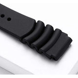 ADDIESDIVE Zwarte Siliconen Horlogeband voor Heren - Duikhorloges - Snelsluiting - Breedte 20mm & 22mm - Waterbestendig en Duurzaam