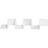 Moderne Witte Hoek Wandplank – 5 Niveaus – MDF Hout – Stijlvol en Functioneel Hoekrek – Wandmontage – Inclusief 6 Vierkante Planken