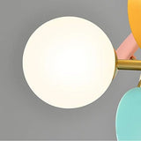 Nordic Kleurrijke Plafond Kroonluchter - 18 Koppen in 3 Kleuren met Glazen Lampenkap - Goud IJzeren Lamplichaam - Geschikt voor Slaapkamer, Woonkamer en Keuken - Inclusief G9-lampen