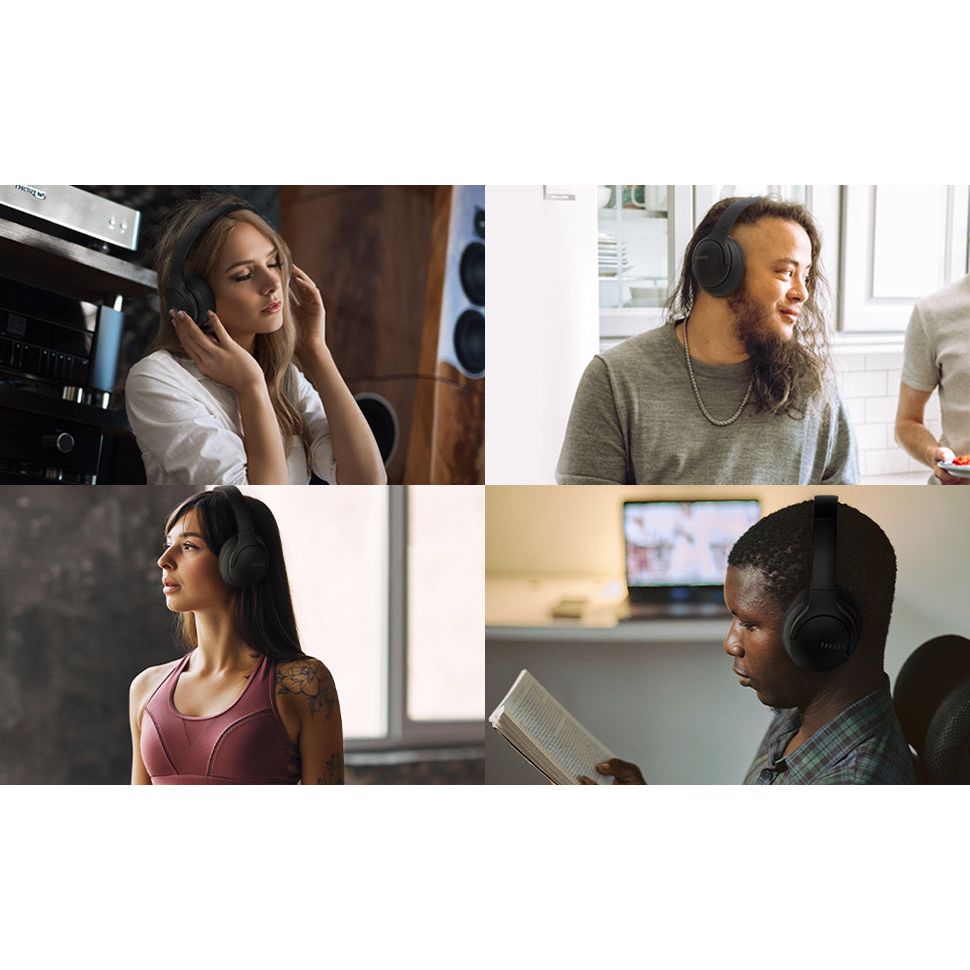 DOQUAS High Performance Bluetooth Koptelefoon- Draadloze Hoofdtelefoon V5.3 - Wireless Headphones- Opvouwbaar, 90 uur Speeltijd, 3 EQ Modi, Lichtgewicht met Microfoon - Krachtige Wireless Headset - Zwart