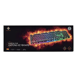 Deltaco Gaming toetsenbord – RGB verlicht gaming keyboard – QWERTZ layout met anti ghosting 25 toetsen – membraan toetsenbord met floating keycaps – USB bedraad toetsenbord – 435 x 135 x 20 mm – ergonomisch S design