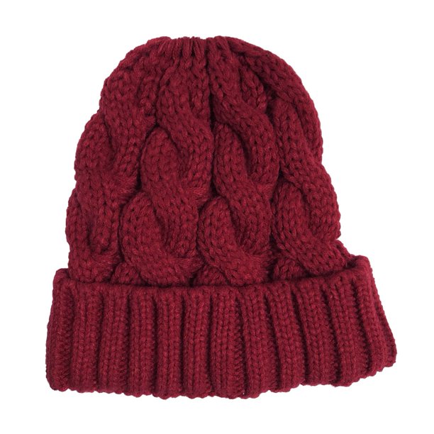 Gebreide Damesmutsen met Uitsparing - Wintermuts voor Dames met Uitsparing voor Paardenstaart, Solide Kleur, Elastisch, Anti-slip, Warm, Koudebestendig, Oorbescherming Twist - Zwart
