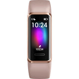 Fitness Tracker M21 - Horloge voor dames - Aangepaste wijzerplaat - Bloedzuurstof- en hartslagmeter - Compatibel met iOS 9.0 en Android 4.4 - Ingebouwde Alexa - Touchscreen - Waterdicht - Sporthorloge - Roze - Stappenteller