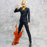 Sanji Vinsmoke Diable Jambe Actiefiguur – One Piece Collectible 32cm | Premium PVC Verzamelfiguur met Dynamische Vuureffecten, Anime Decoratie Beeld voor Fans & Verzamelaars | Hoogwaardige Kwaliteit Cadeau voor Manga Liefhebbers