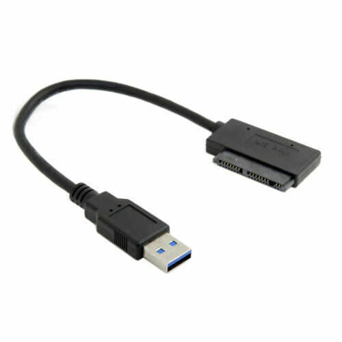 USB 3.0 naar Micro SATA 7+9 16 Pin 1.8" Adapterkabel - 90 Graden Haaks - SSD Harde Schijf Converter - 10cm