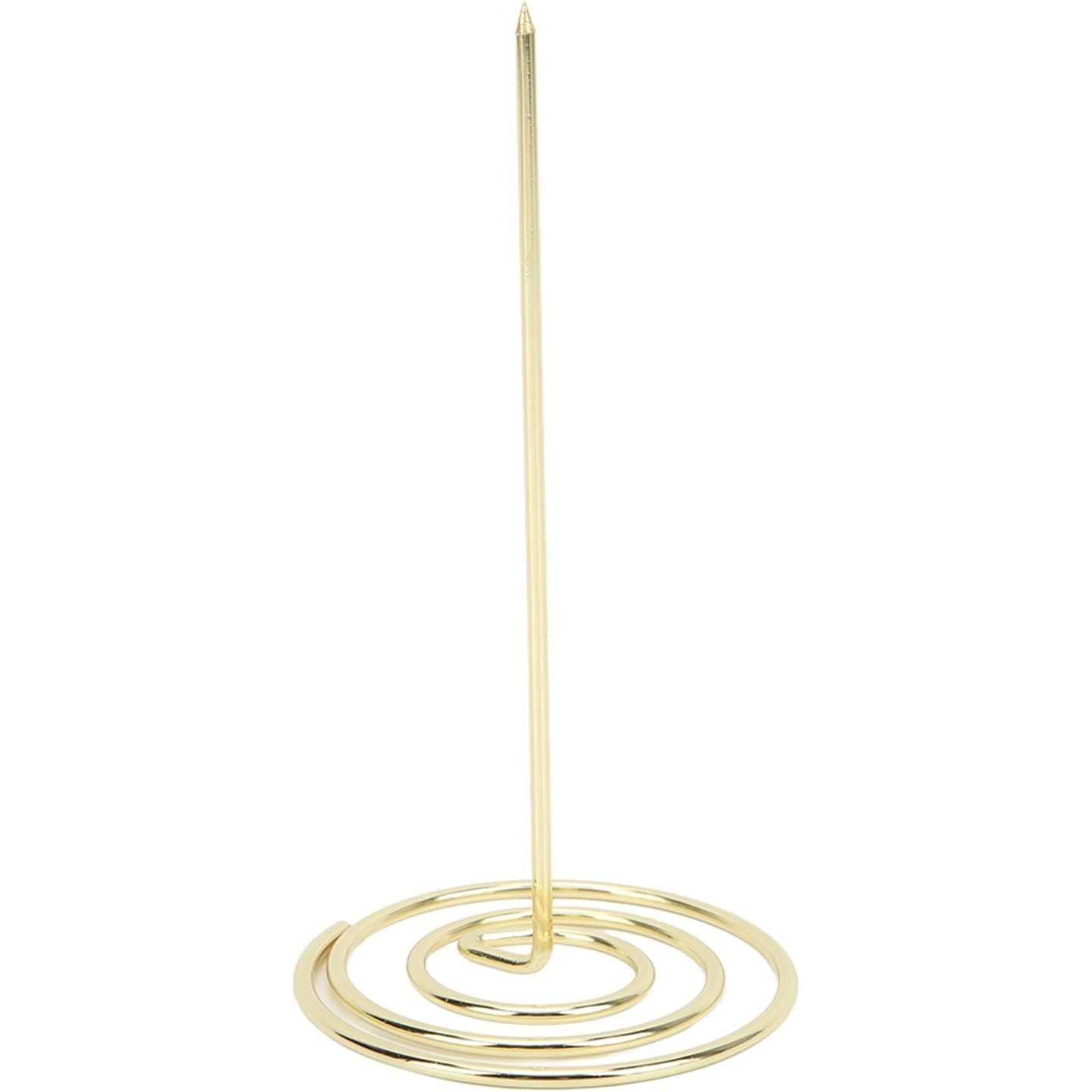 Set van 2 Stuks Metalen Bon Houder Sticks – Stevig en Duurzaam – Veilig Gebruik met Ronde Basis en Rubberen Dop – Perfect voor Kantoor en Horeca – Afmetingen 14,5 x 7,5 cm