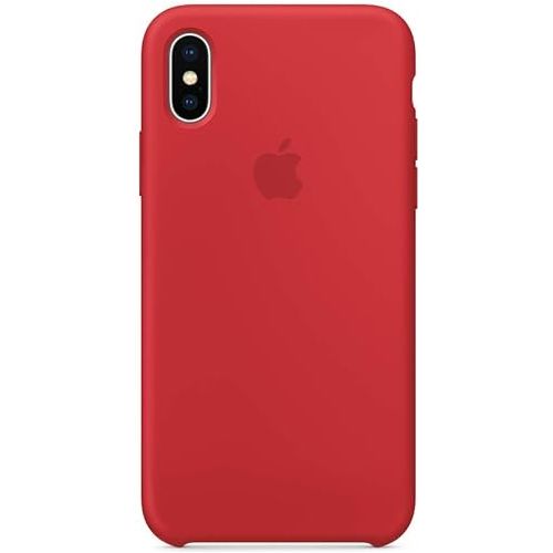 Apple iPhone X Siliconen Hoesje in ORANJE ROOD - Met Zachte Microvezel Binnenkant en Zijdezachte Buitenkant, Draadloos Oplaadbaar, Duurzaam en Stijlvol