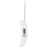 Digitale Vleesthermometer met Kalibratiefunctie – Direct Afleesbare Food Thermometer met RVS Sonde, Inklapbaar Ontwerp &amp; ABS Behuizing – Snelle Temperatuurmeting van -50°C tot 300°C voor BBQ, Bakken, Frituren &amp; Koken (Wit)