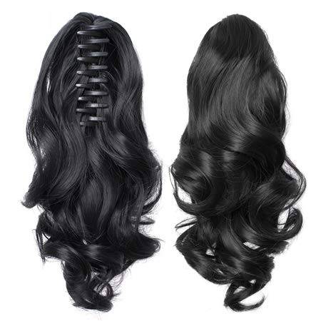 Golvende Synthetische Haarverlenging met Klauwklem - 35 cm (14 inch) - Hittebestendig - Perfect voor Volume & Lengte - Ideaal voor Dagelijks Gebruik & Speciale Gelegenheden