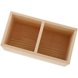 Houten Potloodhouder Met 2 Vakken - Rechthoekig Bureau Penhouder - Opbergrek Voor Afstandsbediening, Make-up Kwasten, Cosmetica en Stationery - Geschikt Voor Thuis en Kantoor - Duurzaam Houten Organizer - 20 x 8 x 8 cm