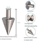 HSS Verzinkboor met Titanium Coating - Dubbele Sleuf Conische Boor (5mm-35mm) - Geschikt voor Schroefboor op Staal, Hout, Kunststof, Messing, Aluminium, PVC - Duurzaam en Efficiënt Booraccessoire met Sterke Boorprestaties