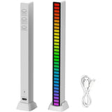 SoundbarRGB ritme lamp muziek visualizer – voice control audio spectrum LED light bar – USB Type C sound control lichtbalk met 32 LED kleuren – desktop auto gaming sfeerverlichting equalizer lamp zwart