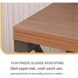 3-Laags Printerstandaard met Opbergrekken – 54x33x69 cm – Metalen Frame &amp; Houten Planken – Multifunctioneel voor Kantoor, Keuken of Woonkamer