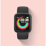 Multifunctioneel Fitness Smartwatch in Klassiek Zwart - 1.44" LCD-Scherm - Geavanceerde Hartslag-, Bloeddruk- en Zuurstofmonitoring - Volg Sportprestaties en Dagelijkse Activiteiten - Elegant Accessoire voor Elke Gelegenheid - Inclusief Oplaadkabel