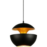 Vintage-Industrieel-Hanglamp - Zwart-Aluminium-Kap - E27-Fitting - Verstelbare-Kabel-150cm - Ø35cm - Zonder-Lichtbron - Plafondlamp-Modern-Lichtarmatuur - Voor-Woonkamer-Eetkamer-Hal-Slaapkamer