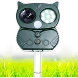 Ultrasone Kattenverjager op Zonne-energie - Herlaadbare Vogel- en Martenafweer - Voor Tuin - 5 Aanpasbare Standen - Werkt tegen Katten, Honden, Muizen, Vossen en Vogels
