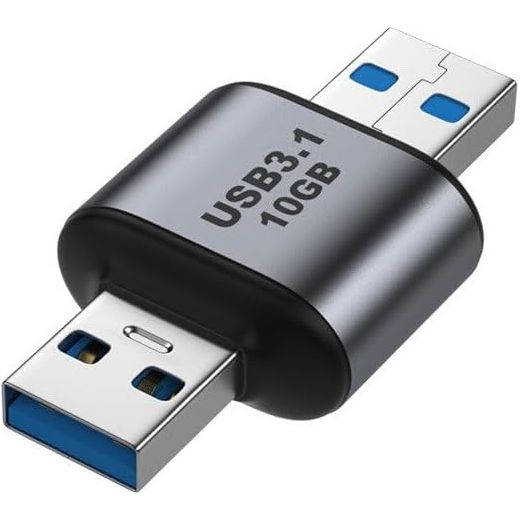 USB 3.0/3.1 Type-A Mannelijk naar Type-A Mannelijk Data Adapter - 10Gbps Verlengstuk - Geschikt voor Laptop en Desktop - Efficiënt Laden en Gegevensoverdracht