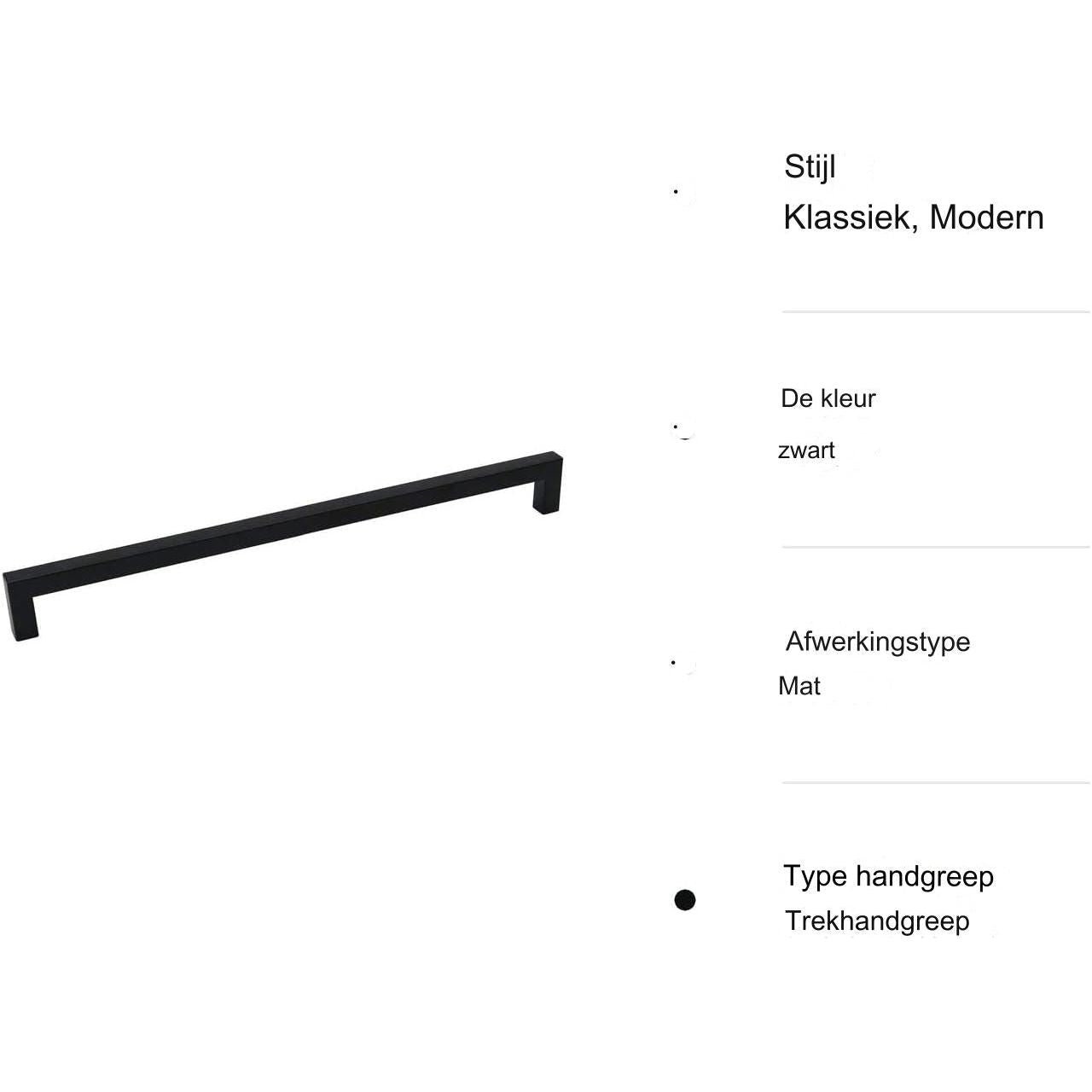 15 Stuks Keukenkast Trekkers Zwart - Vierkant Kast Hardware - Lade Trekkers - Moderne Badkamerkast Handgrepen - Roestvrijstalen Keukenlade Trekkers - 18 Inch Gat Midden - Vernieuw je keuken en badkamer met deze eigentijdse zwarte trekkers