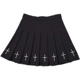 Vrouwen Mini Geplooide Rok - Gothic Punk Stijl - Schotse Ruit in Rood, Blauw, Zwart en Wit - Hoge Taille - Verkrijgbaar in S/M/L/XL/XXL