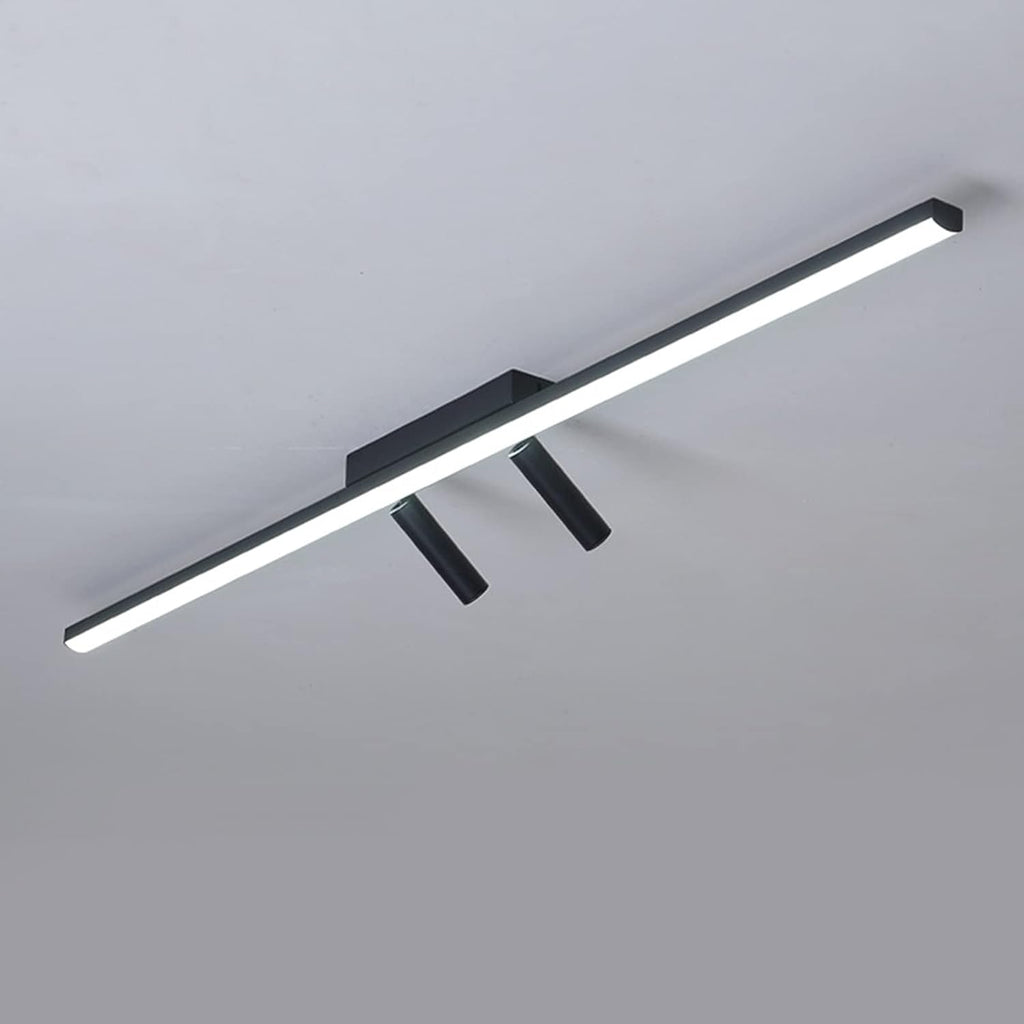 Strip LED Plafondlamp - 2-weg Hoek Verstelbare Spotlights - Modern Eenvoudig Zwart Raillicht - Geschikt Voor Woonkamer, Gang, Kledingkamer - Koel Wit 120cm - Roteerbare Spot - Energiezuinige LED - Eenvoudige Installatie