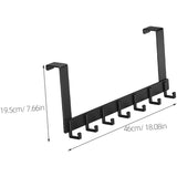 Deurhaken 7 Lange Arm Haken Koolstofstaal Eenvoudige Installatie Geen Boren Deurhangerrek